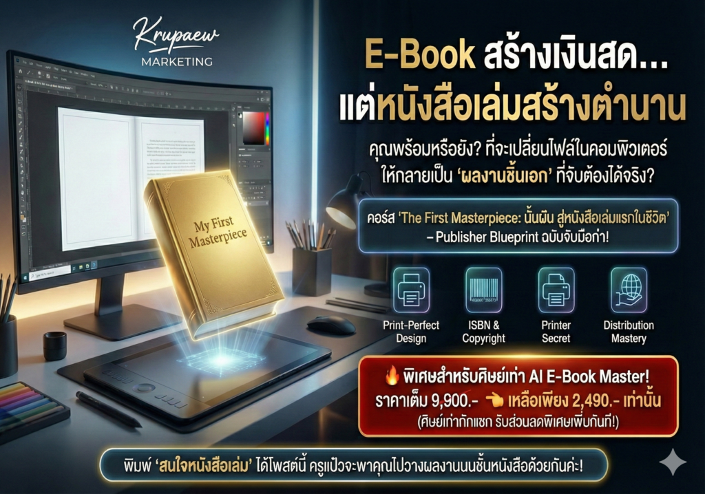 The First Masterpiece: ปั้นฝัน สู่หนังสือเล่มแรกในชีวิต